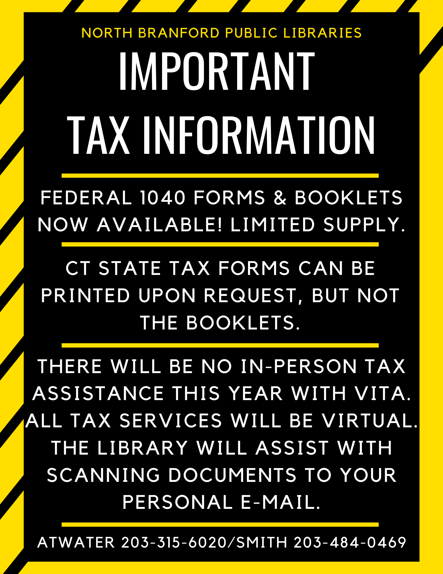 Important Tax Information North Branford Libraries